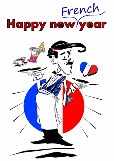 Carte Happy New French Year : Envoyer une Carte Bonne 